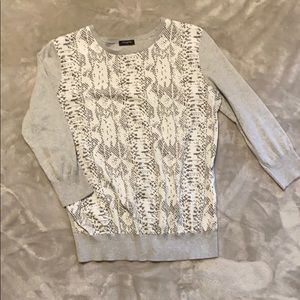Ann Taylor Gray snake print shirt